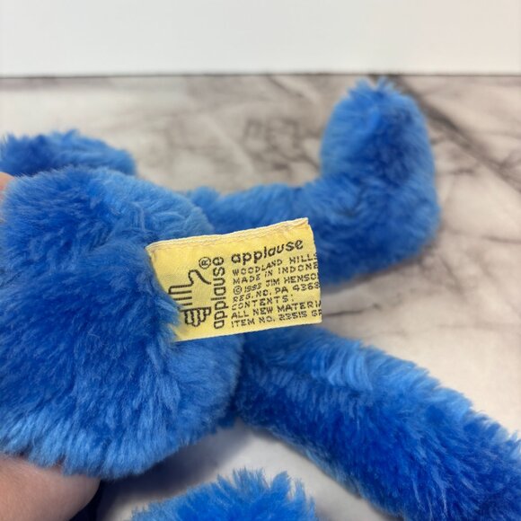 Grover Vintage Applause Plush Muppets 1993 Blue Monster Stuffed Animal - Picture 5 of 6